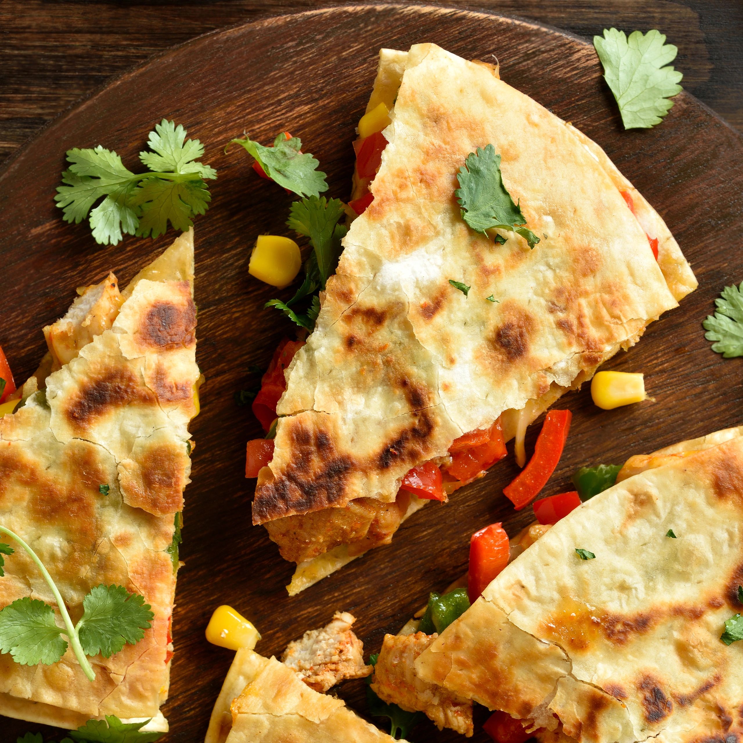 Cheese and corn sandwich, toasted and sliced