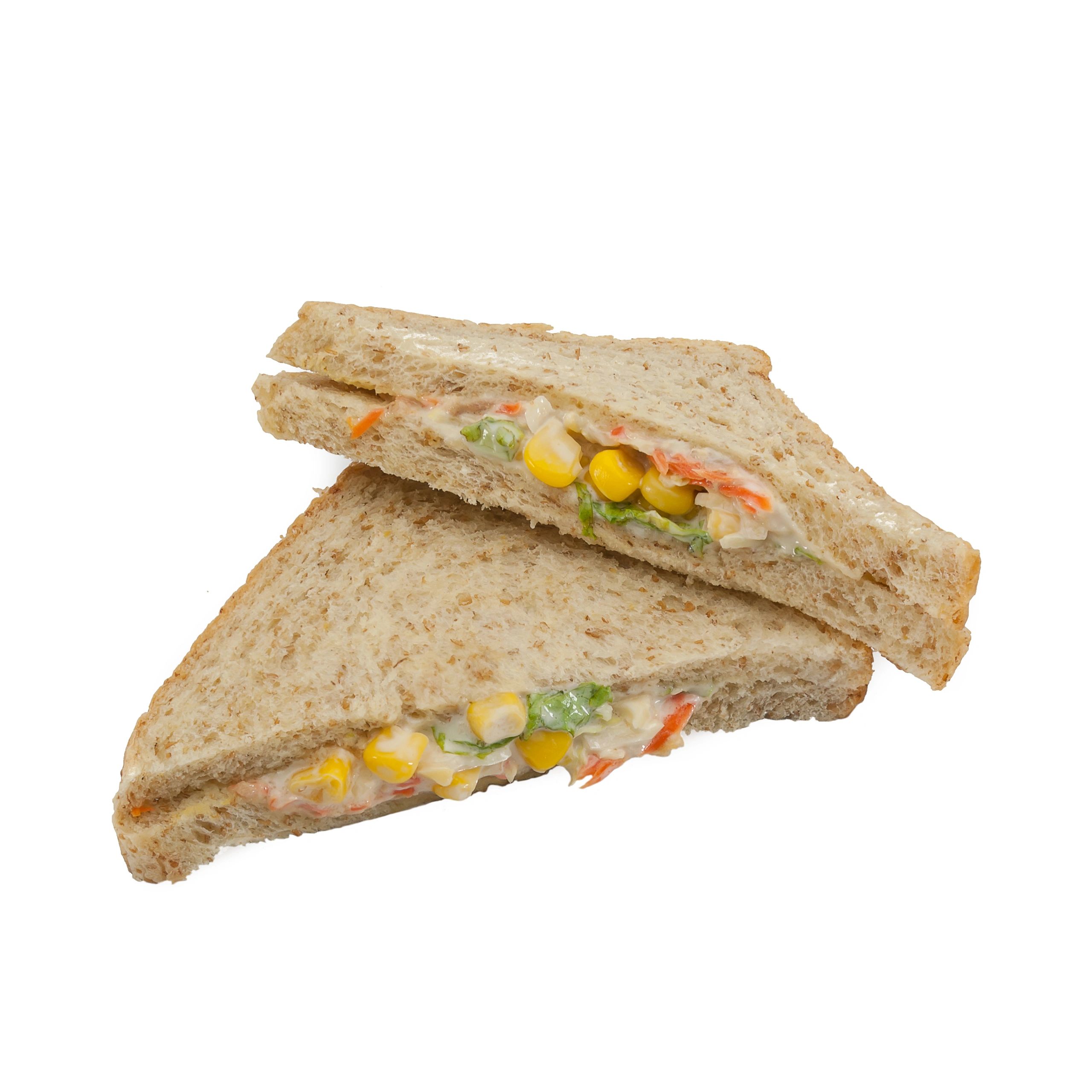 Veg mayo sandwich with fresh vegetables