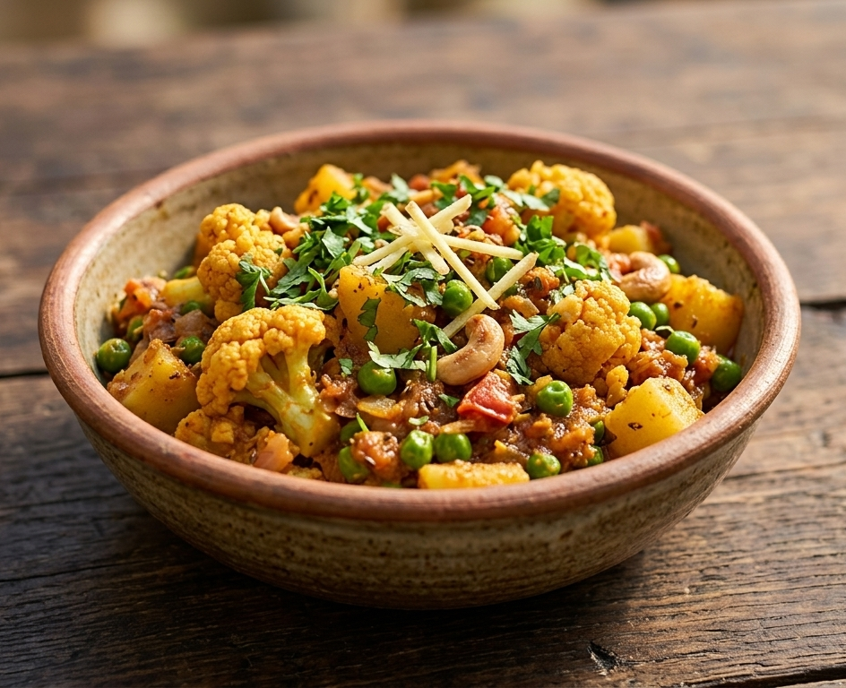 Aloo Gobhi Matar (Full)